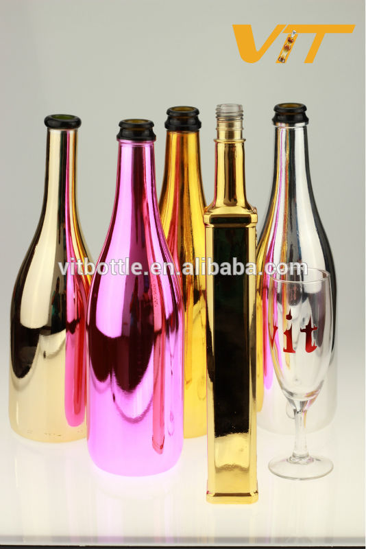 534x800 Electroplated Champagne Bottle Purple Spray Painting Bottle Liquor - Champagne Bottle Painting