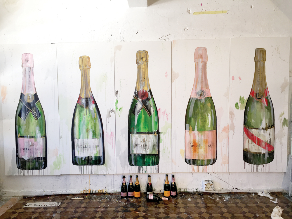 1000x750 Poppin' Bottles With Kurt Pio Good Taste - Champagne Bottle Painting