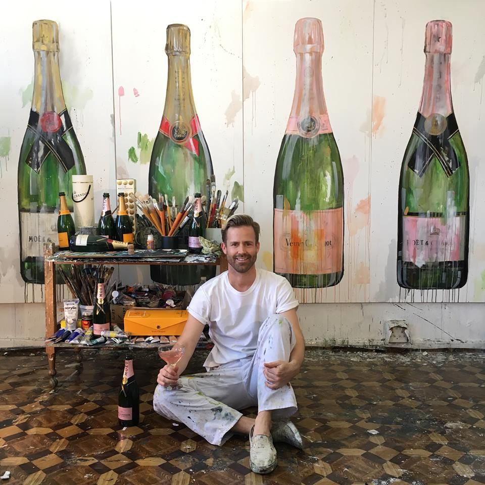 960x960 Art By Kurt Pio Www.kurtpio.co.za Just Prettycuteinteresting - Champagne Bottle Painting