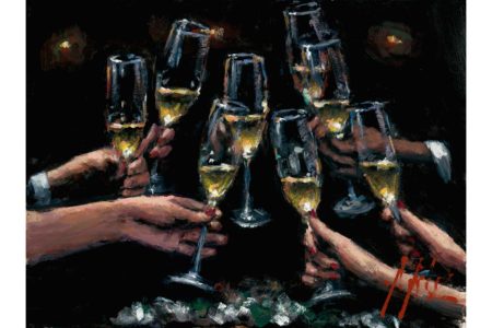 450x300 For A Better Life With Champagne Painting Fabian Perez Art - Champagne Painting
