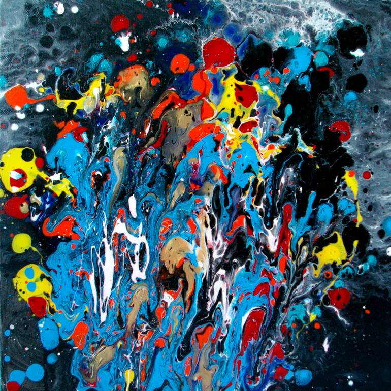 770x770 Saatchi Art Galaxy M21d13 Splashes Of Champagne Painting By Helen - Champagne Painting