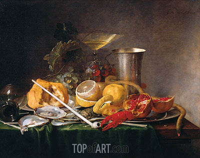 400x316 Still Life, Breakfast With Glass Of Champagne And Pipe De Heem - Champagne Painting