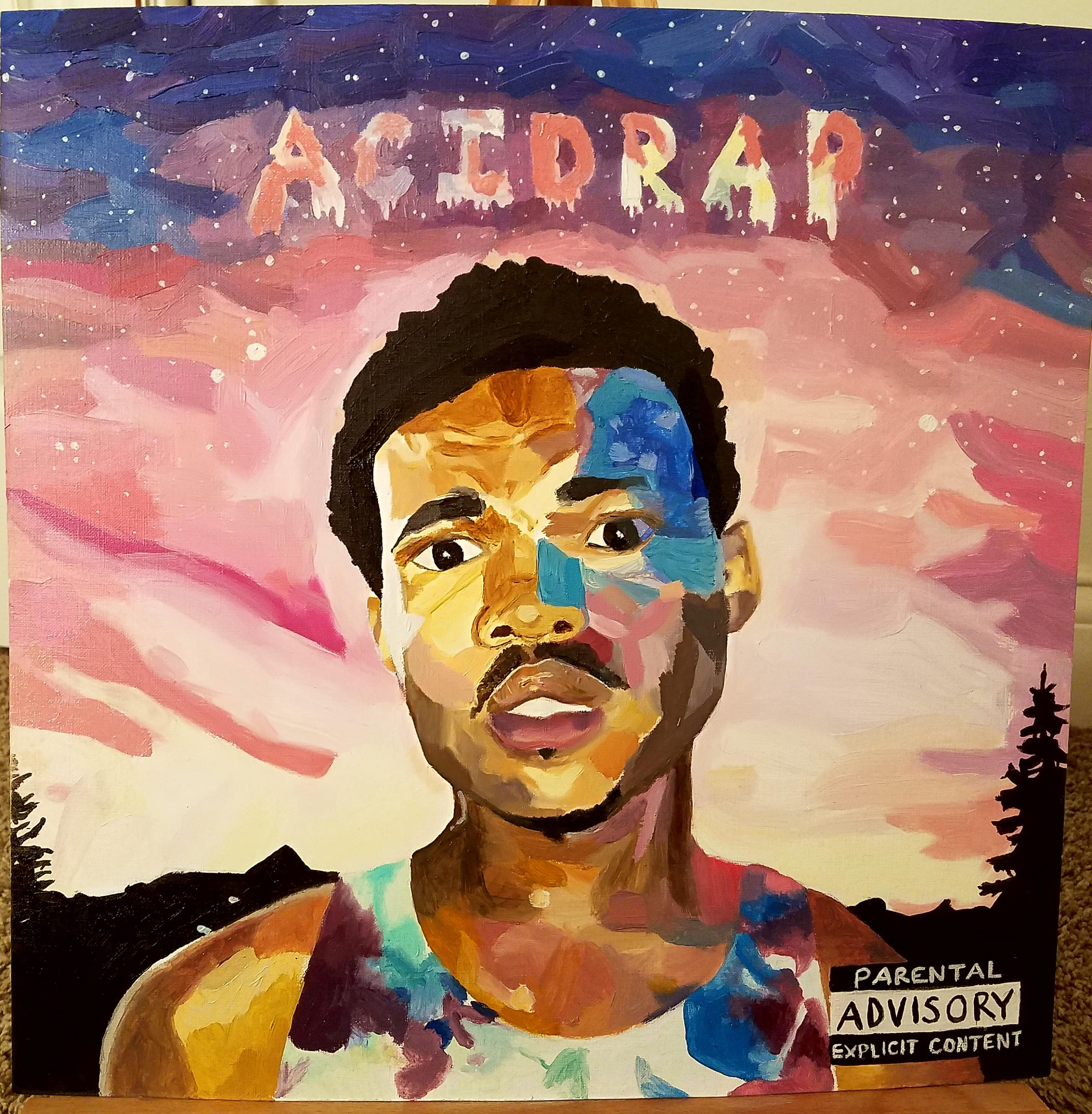 2940x3000 Chance The Rapper Acid Rap Album Art Mixtape Art Oil - Chance The Rapper Painting