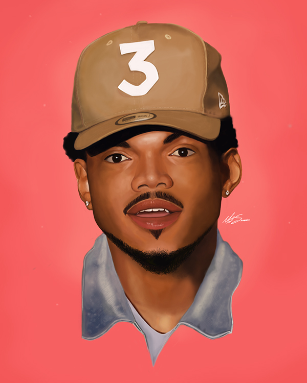600x750 Chance The Rapper Digital Painting On Sva Portfolios - Chance The Rapper Painting