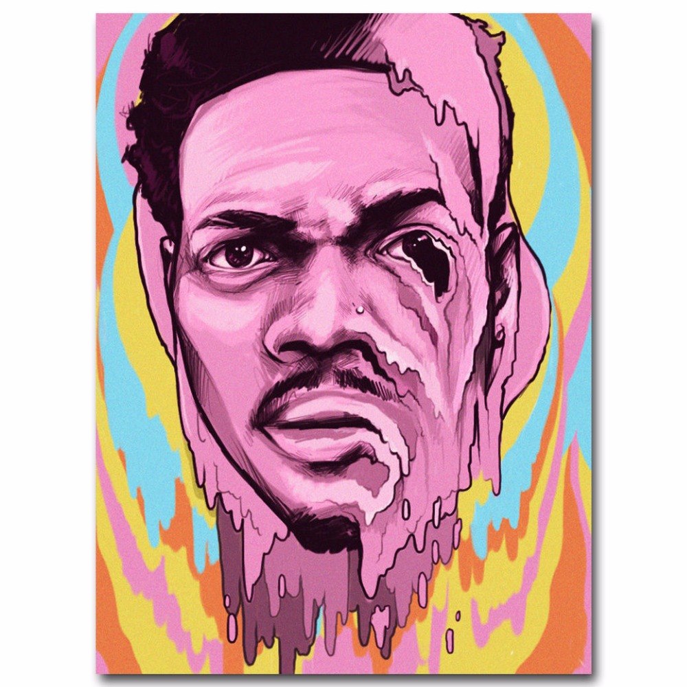 1000x1000 J3200 Chance The Rapper Hot Music Rap Pop 14x21 24x36 Inches Silk - Chance The Rapper Painting