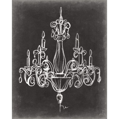400x400 Elegant Chandelier I' By Ethan Harper Painting Print On Wrapped - Chandelier Canvas Painting