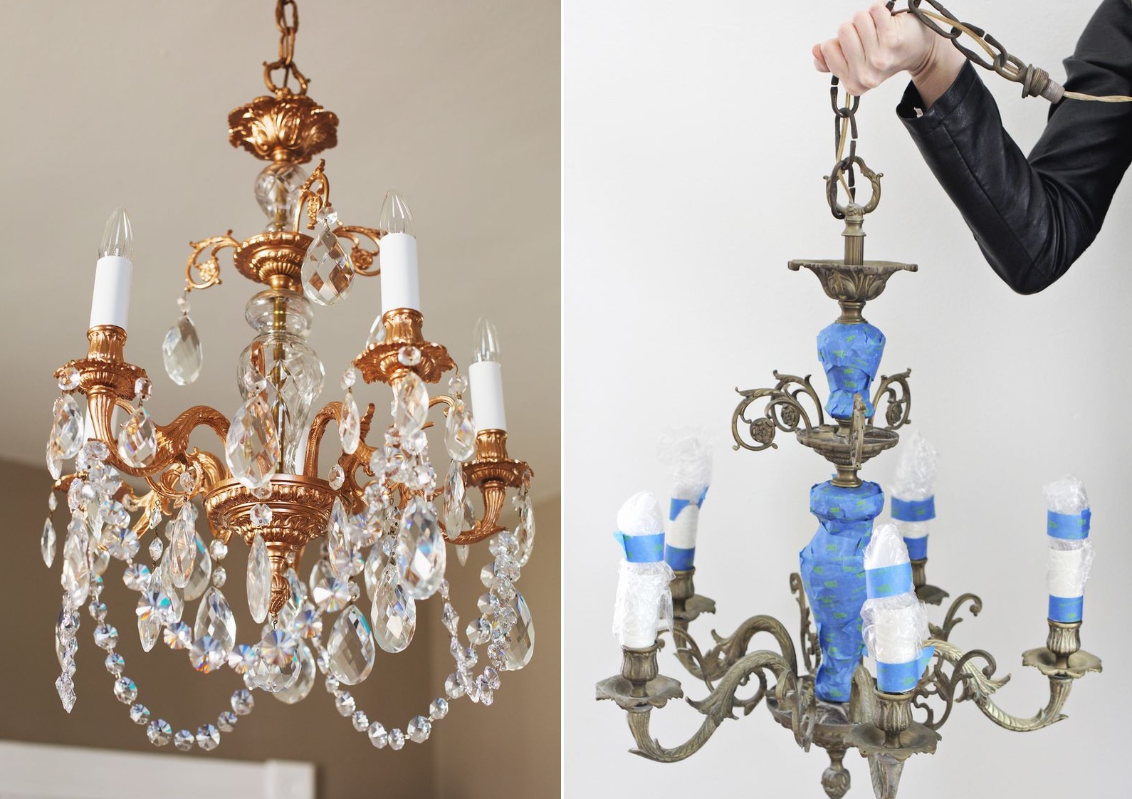 1590x1122 Having Fun With Copper Spray Paint 11 Diy Ideas - Chandelier Painting