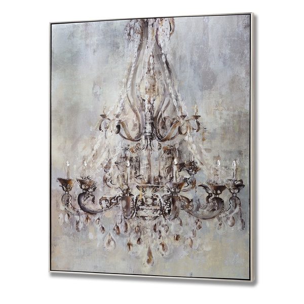 600x600 Chandelier' Hand Painted Wall Art Hh. Home - Chandelier Painting