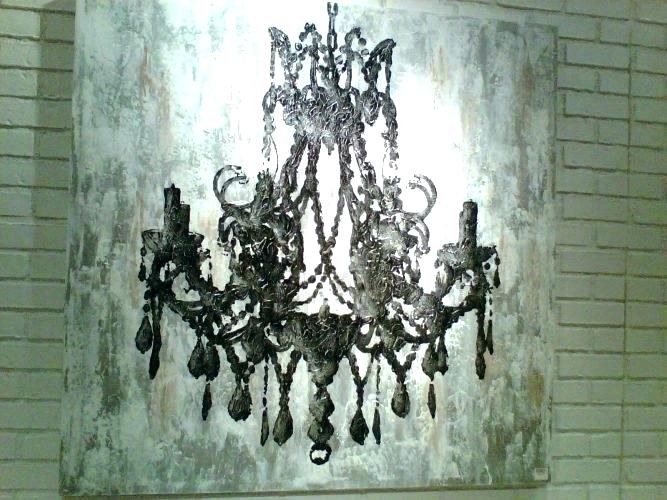 667x500 Chandelier Canvas Painting - Chandelier Painting