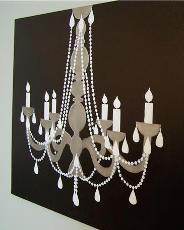 365x457 Chandelier Canvas Painting Unique Modern Art Quad Modern Wall Art - Chandelier Painting