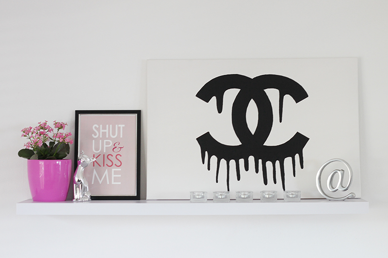 800x532 Diy Friday Dripping Chanel Canvas Artwork - Chanel Logo Painting