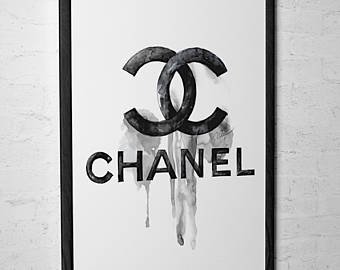 340x270 Dripping Chanel Etsy - Chanel Logo Painting