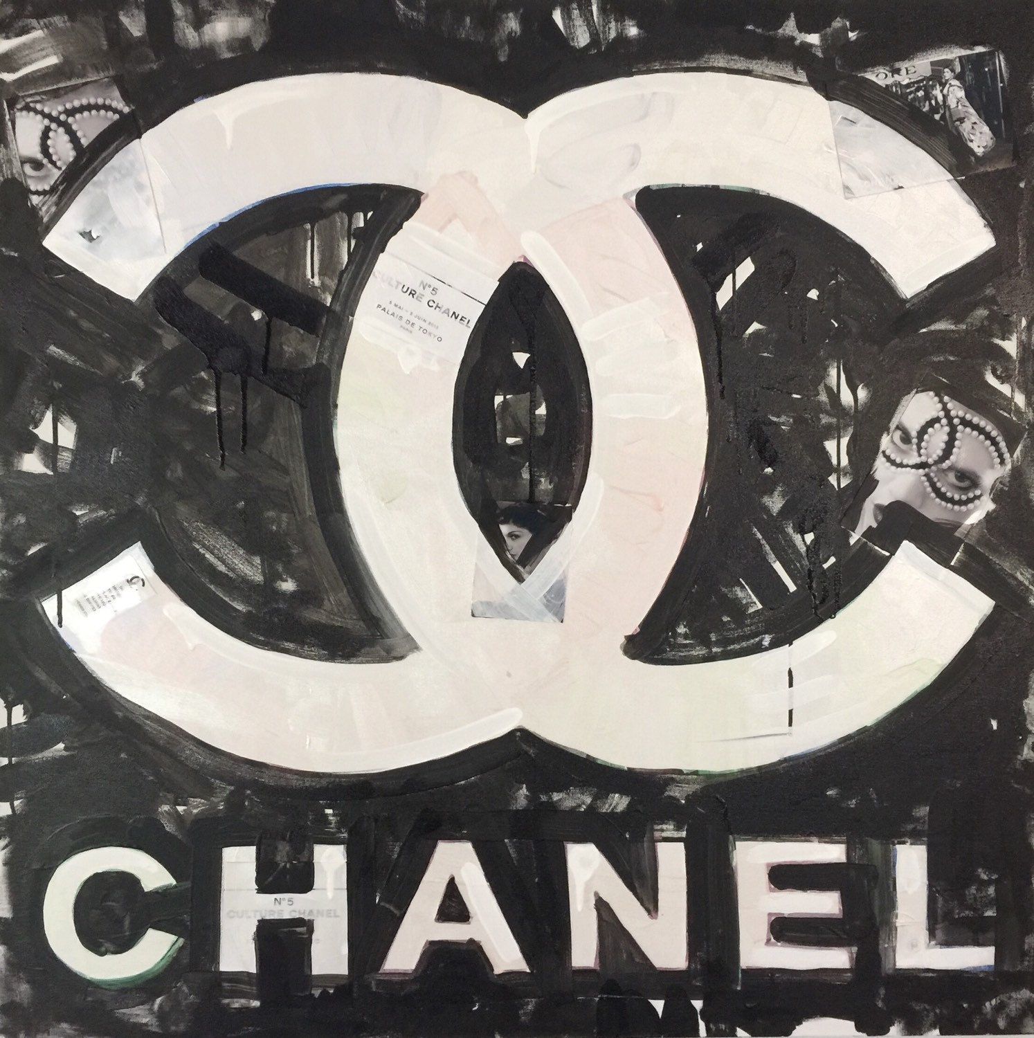 Chanel Logo Painting at PaintingValley.com | Explore collection of ...