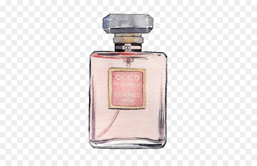 900x580 Chanel No. 5 Coco Mademoiselle Watercolor Painting - Chanel No 5 Painting