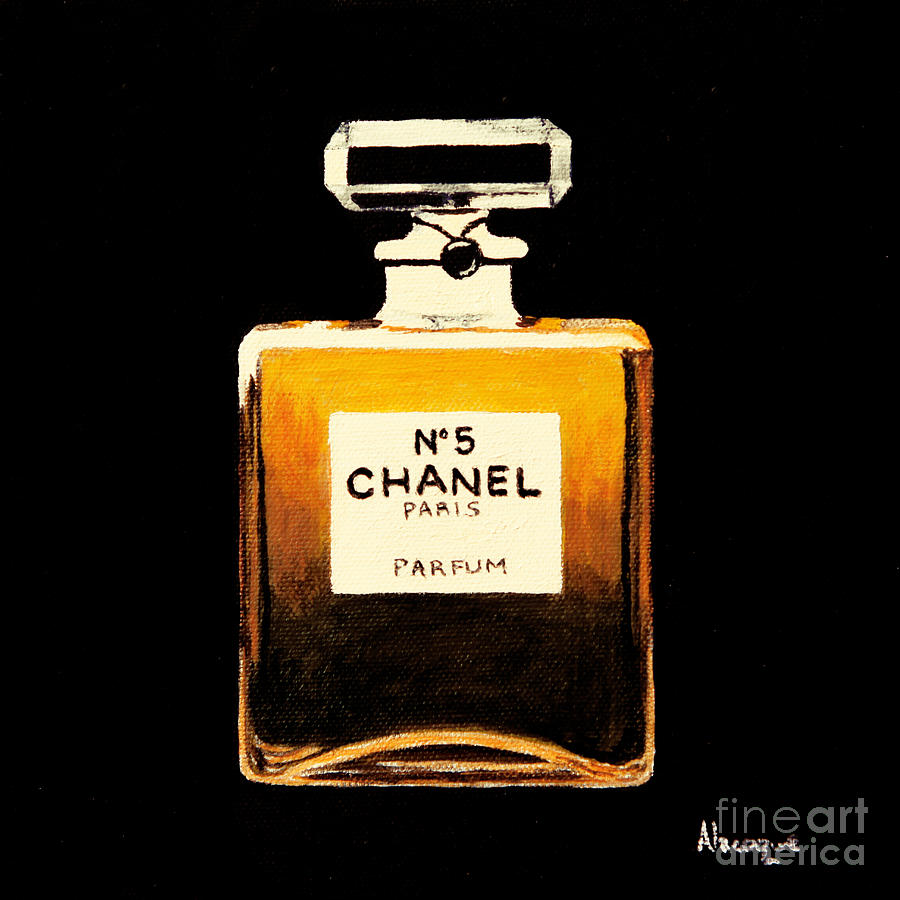 900x900 Chanel No. 5 Painting By Alacoque Doyle - Chanel No 5 Painting