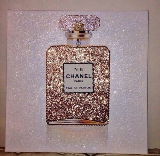 610x596 4emcak L 610x610 Home accessory Chanel Painting Glitter Chanel 5 - Chanel No 5 Painting