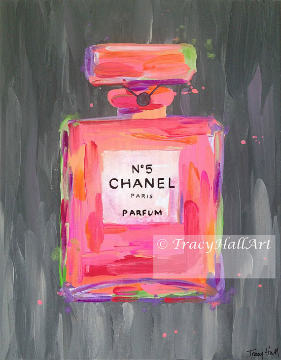 570x729 Chanel Perfume Art Painting Print Chanel No. 5 Perfume Bottle - Chanel No 5 Painting