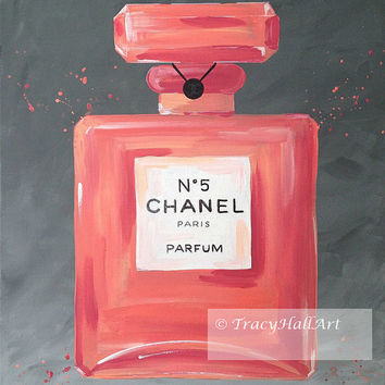 354x354 Chanel Art Perfume Painting Chanel No. 5 From Tracyhallart On I - Chanel No 5 Painting