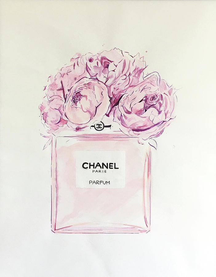 702x900 Chanel Peonies Painting By Anna Shogren - Chanel Painting