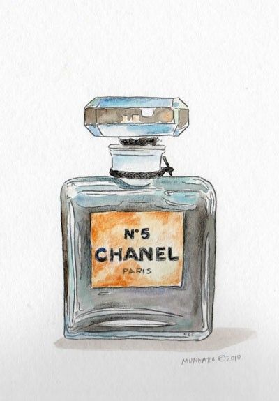 Chanel Perfume Bottle Painting at PaintingValley.com | Explore ...