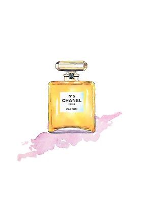 283x400 Coco Chanel Drawingpainting Of Perfume Bottle - Chanel Perfume Bottle Painting