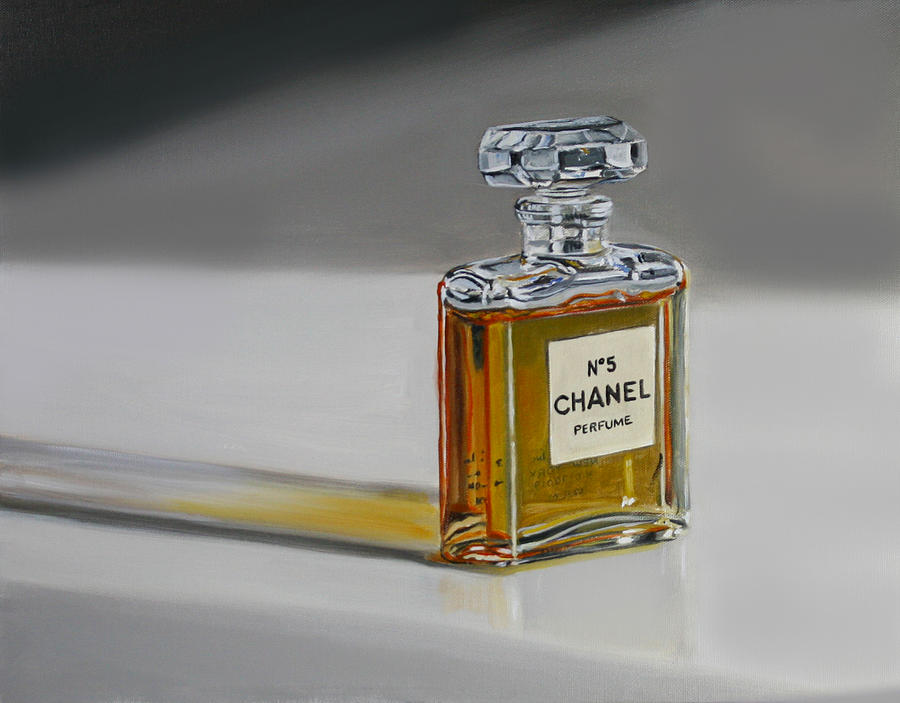 900x703 Chanel No 5 Painting By Gail Chandler - Chanel Perfume Bottle Painting