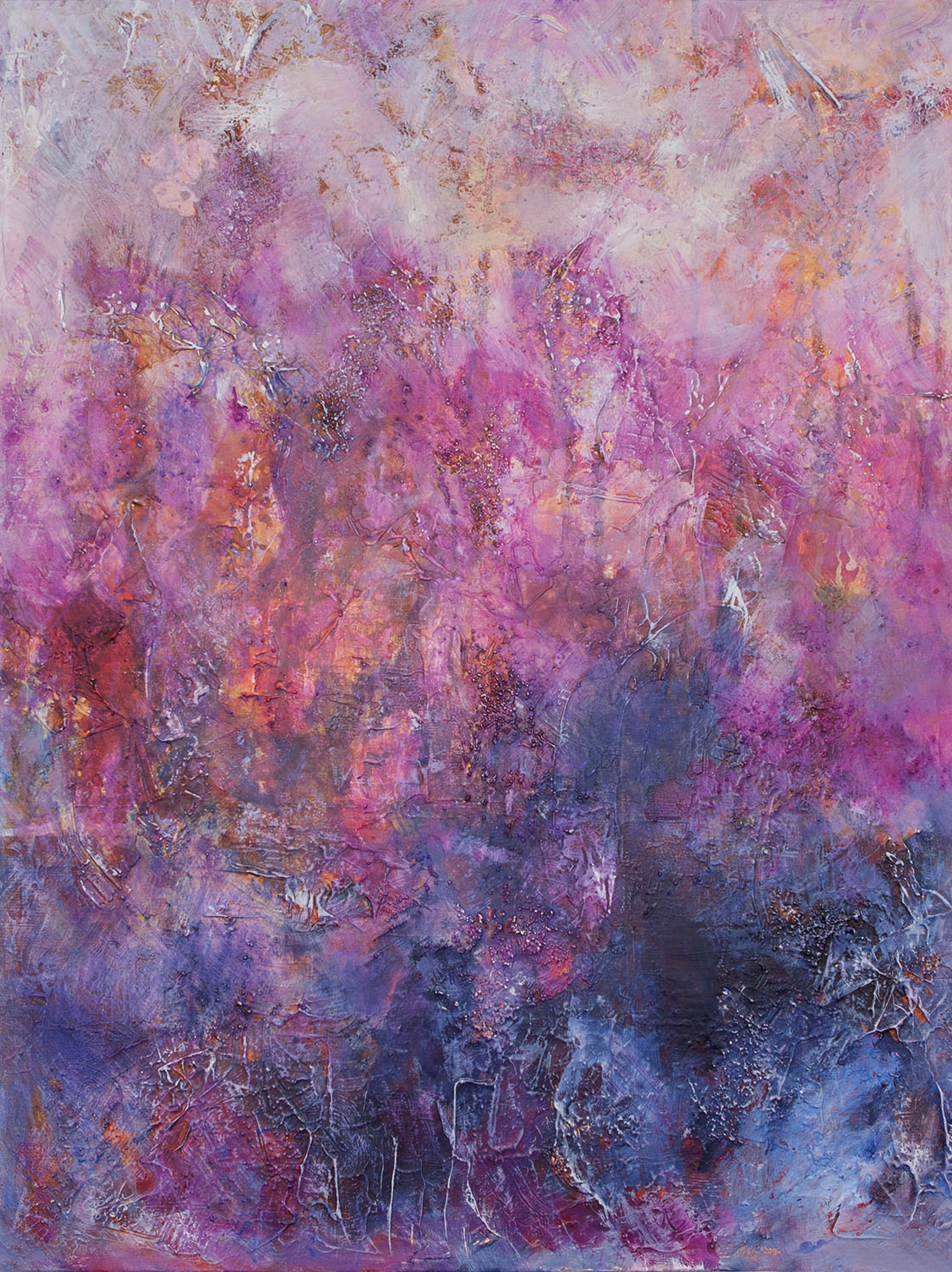 1126x1504 Improving A Textured Acrylic Painting By Changing Colours - Changing Painting