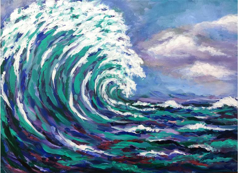 770x560 Saatchi Art Changing Waves Painting By Lili Miura - Changing Painting