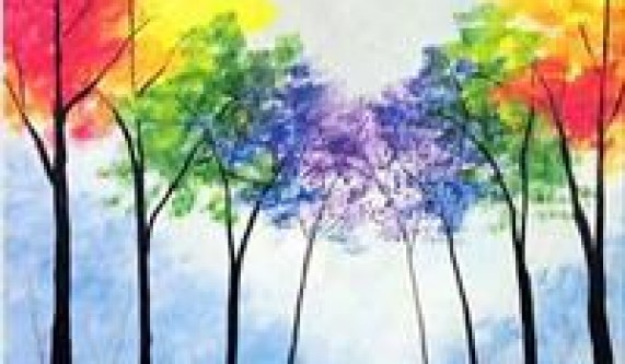 571x333 Painting Circle Changing Season - Changing Seasons Painting