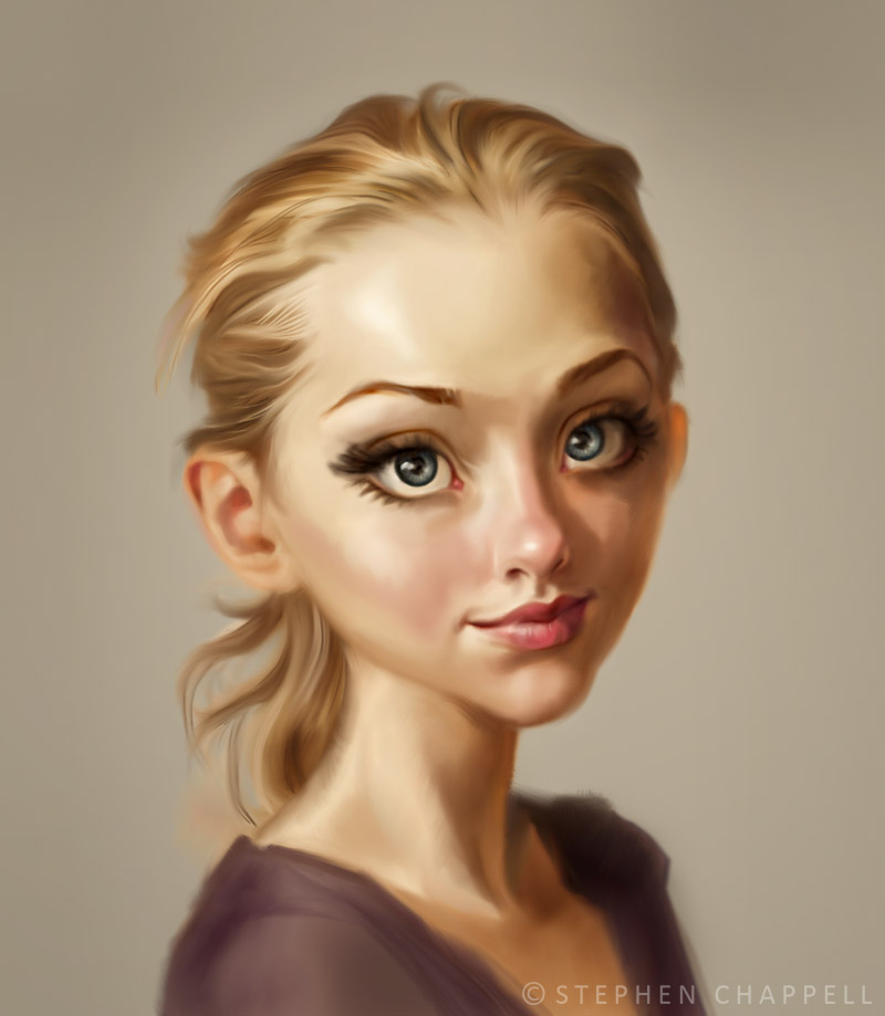 800x919 Female Character Digital Painting. Steve Chappell Artist Illustrator - Character Painting