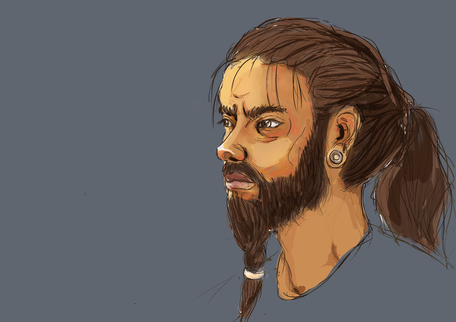 900x636 Rough Digital Painting Character By Kazeninotte - Character Painting