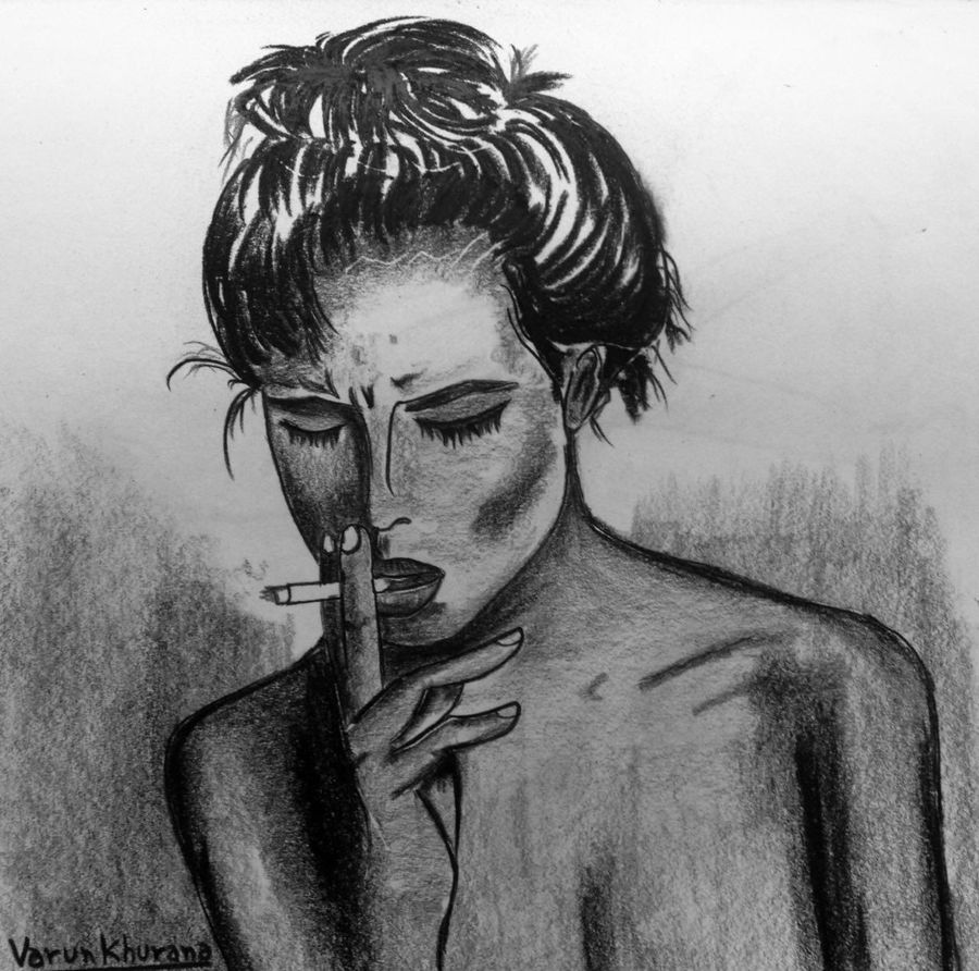 900x892 Charcoal Sketches 3 Painting By Artist Varun Khurana - Charcoal Painting Images