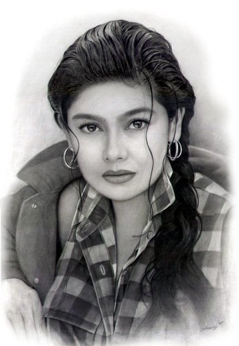 346x500 Wall Paintings - Charcoal Painting Images