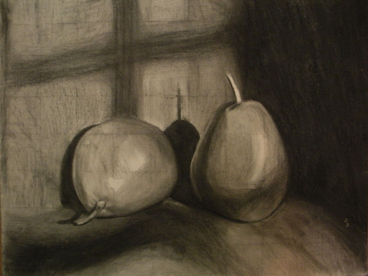 1280x960 Creating A Classical Still Life Oil Painting - Charcoal Painting On Canvas