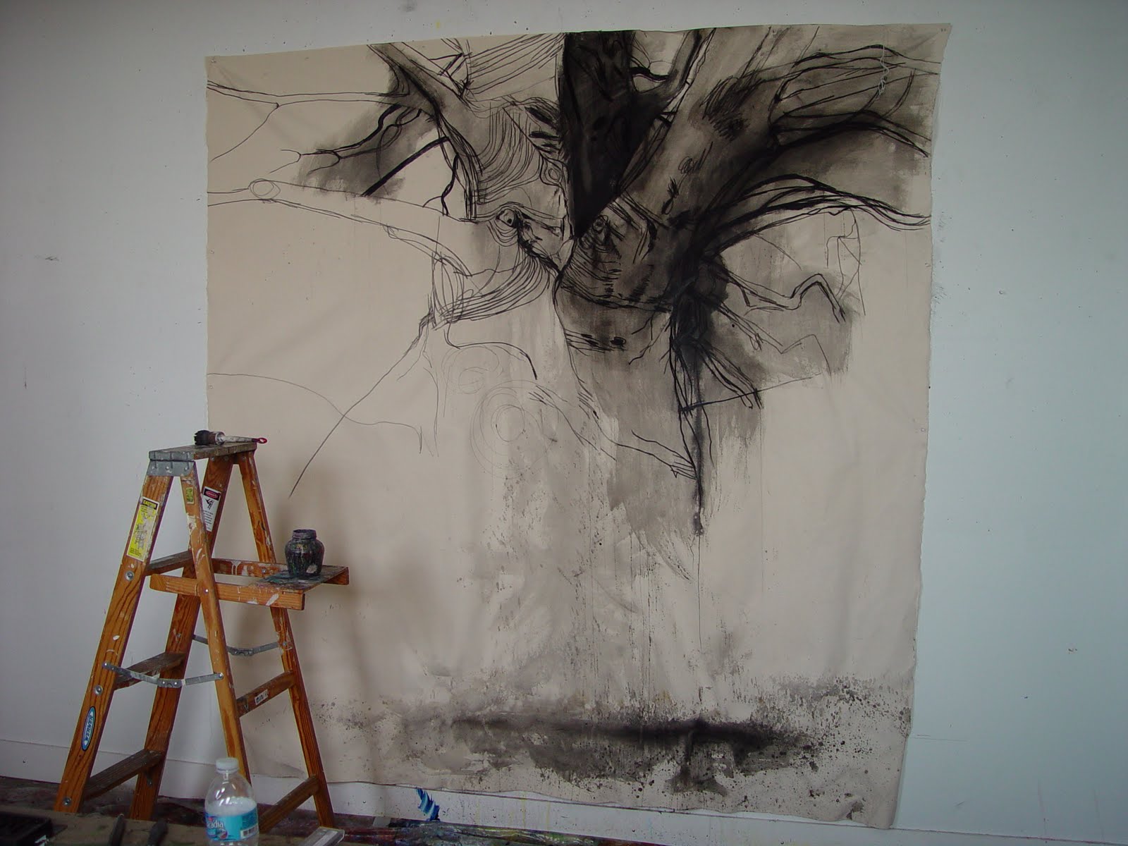 1600x1200 Colleen's Trail Blog August 2010 - Charcoal Painting On Canvas