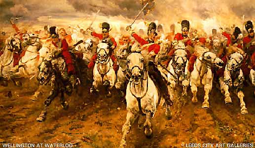 517x300 About The Battle Of Waterloo 18 June, 1815 - Charge Of The Scots Greys At Waterloo Painting