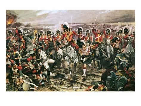 473x355 Charge Of The Scots Greys - Charge Of The Scots Greys At Waterloo Painting