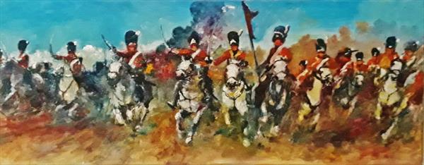 600x234 Charge Of The Scots Greys - Charge Of The Scots Greys Painting