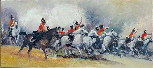 600x266 Charge Of The Scots Greys By Will Smith Artgallery.co.uk - Charge Of The Scots Greys Painting
