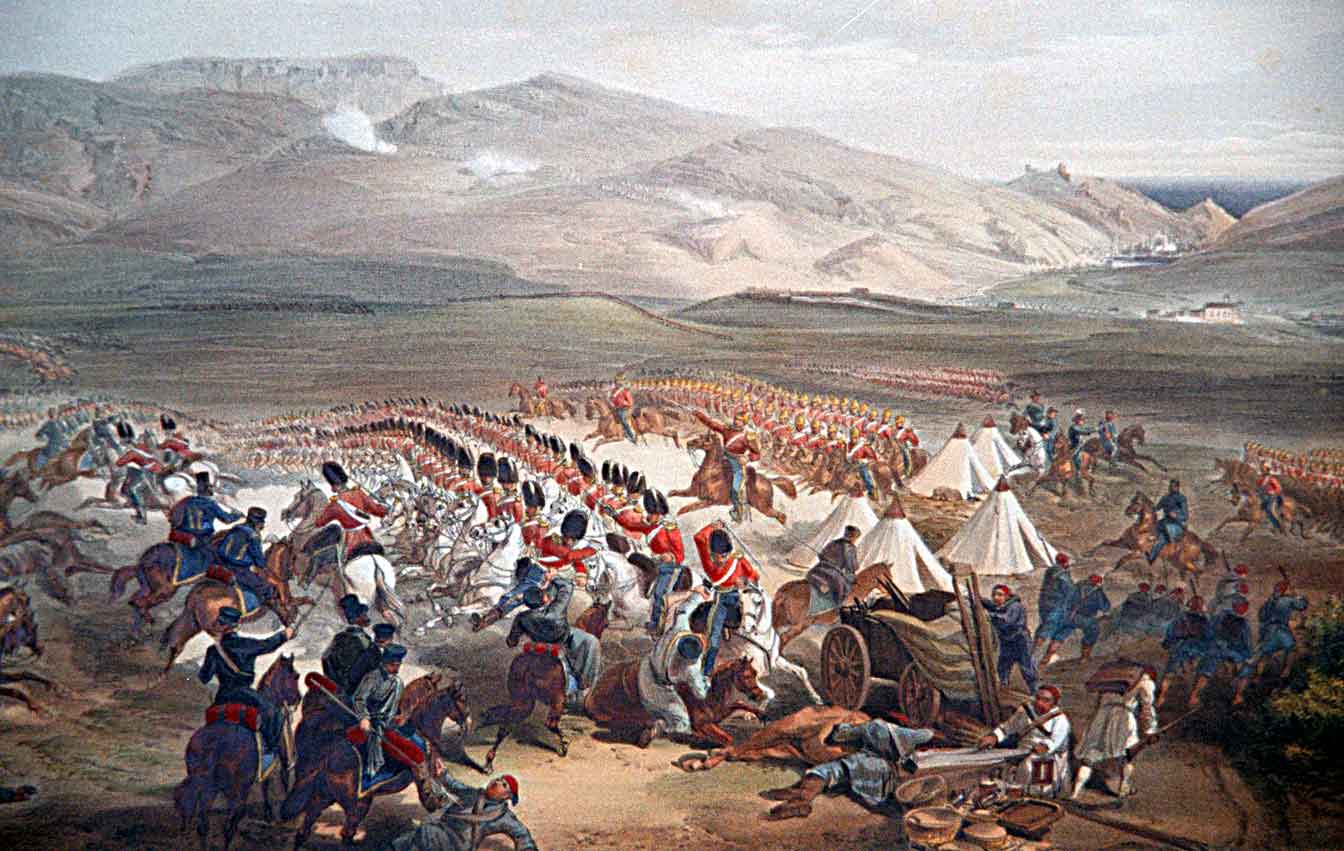1344x851 Crimean War - Charge Of The Scots Greys Painting