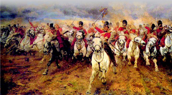 Charge Of The Scots Greys Painting at PaintingValley.com | Explore ...