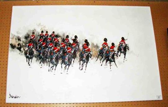 540x343 A Painting On Canvas Depicting Napoleonic Scots Greys Cavalry - Charge Of The Scots Greys Painting