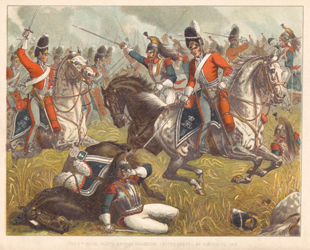 450x363 Antique Prints Of The Royal Scots Greys - Charge Of The Scots Greys Painting