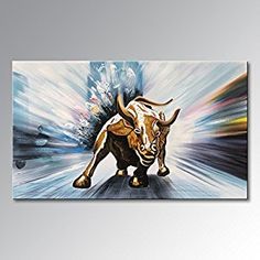 236x236 Pin By New York Stock Exchange On Charging Bull - Charging Bull Painting