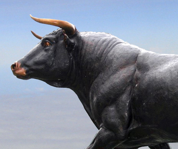 600x501 Charging Bull - Charging Bull Painting