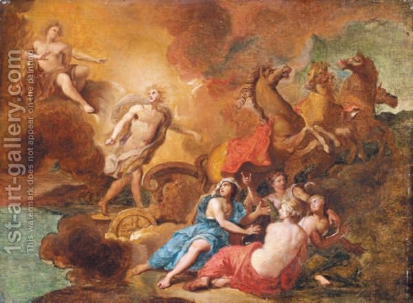 600x441 Phaeton Driving The Chariot Of Helios Roman School Reproduction - Chariot Painting