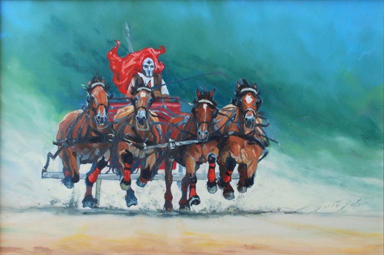 770x511 Saatchi Art Chariot Painting By Daria Solar - Chariot Painting