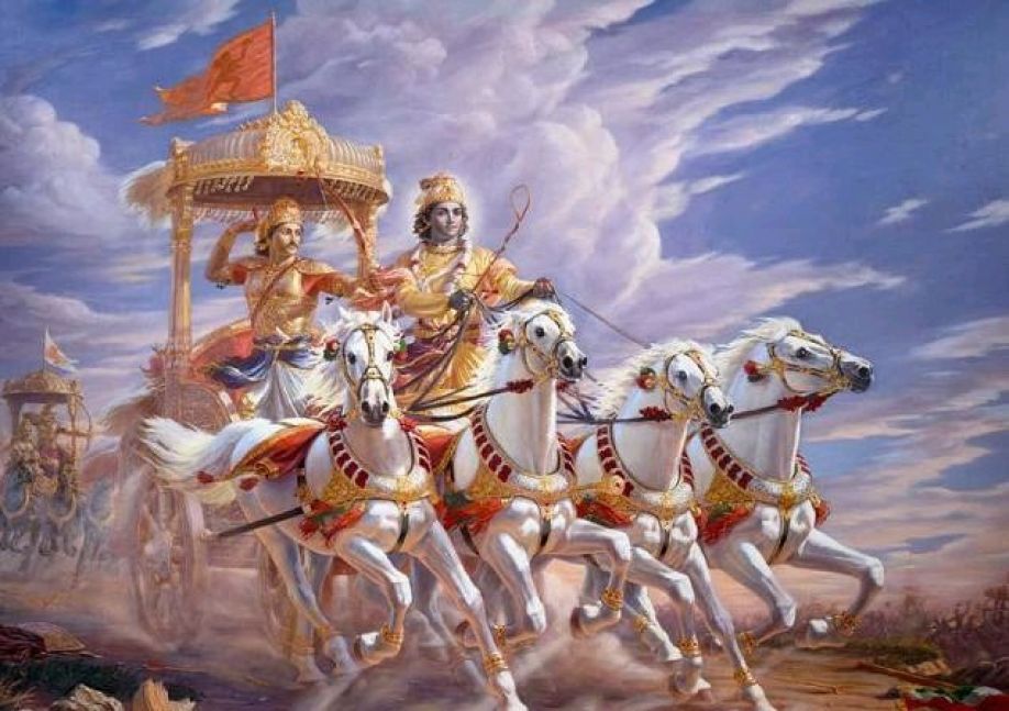 918x647 The Significance Of The Chariot With Krishna And Arjuna 10 - Chariot Painting