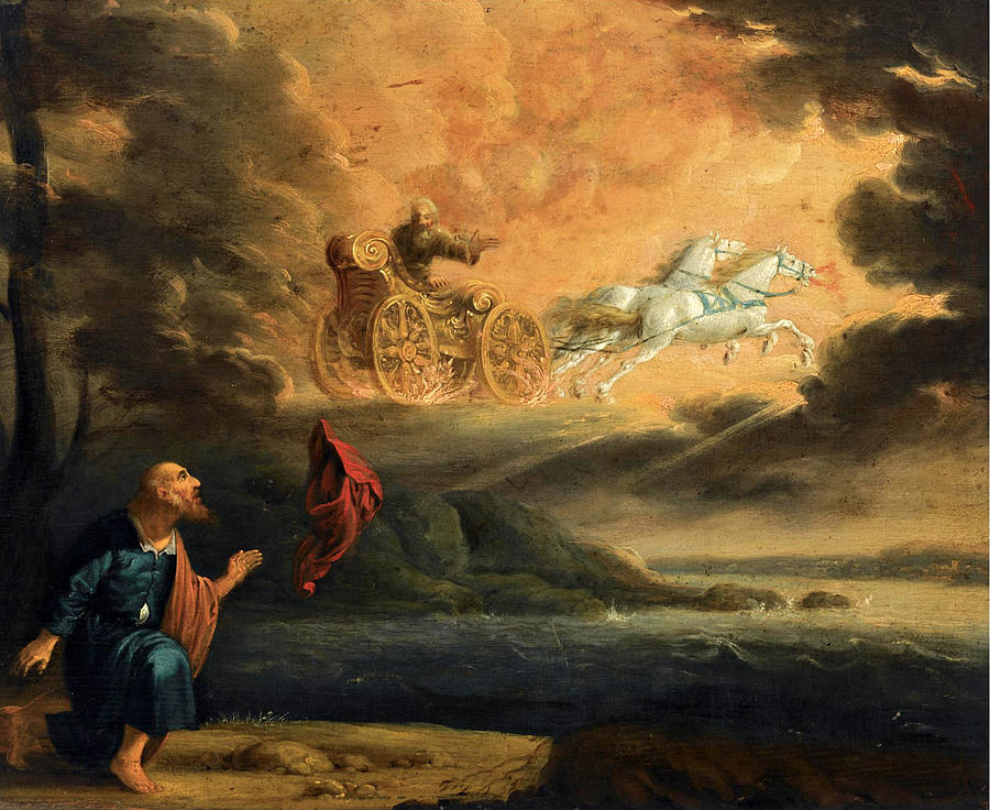 900x736 Elijah Taken Up Into Heaven In The Chariot Of Fire Painting By - Chariot Painting