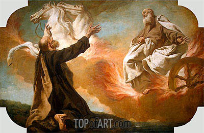 400x262 Elijah Taken Up In A Chariot Of Fire Giovanni Battista Piazzetta - Chariot Painting